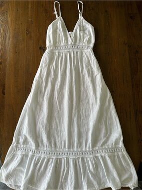 SEASPICE NWT Summer White Midi Dress, Large